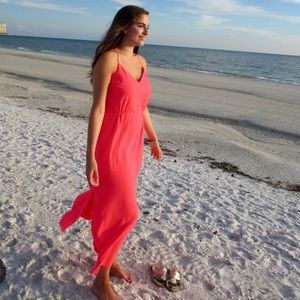 J. Crew Midi Dress Size 4 in Hot Pink